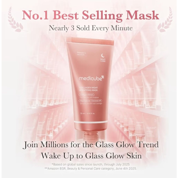 Medicube Wrapping Mask Collagen Overnight Peel Off Facial Mask for Glass Skin - Picture 2 of 10